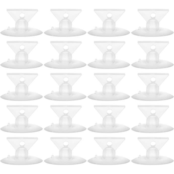 Ventouse Pour Table En Verre 20 Ventouses Transparentes Avec Vis M4 - Pour Salle De Bain, Cuisine, Voiture - Forte Aspiration Accessoire Salle Bain Cuisine