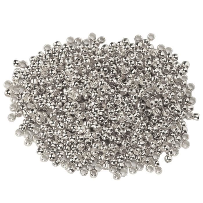 Beebeecraft Lot De 800 Perles à Sertir En Acier Inoxydable Plaqué Or