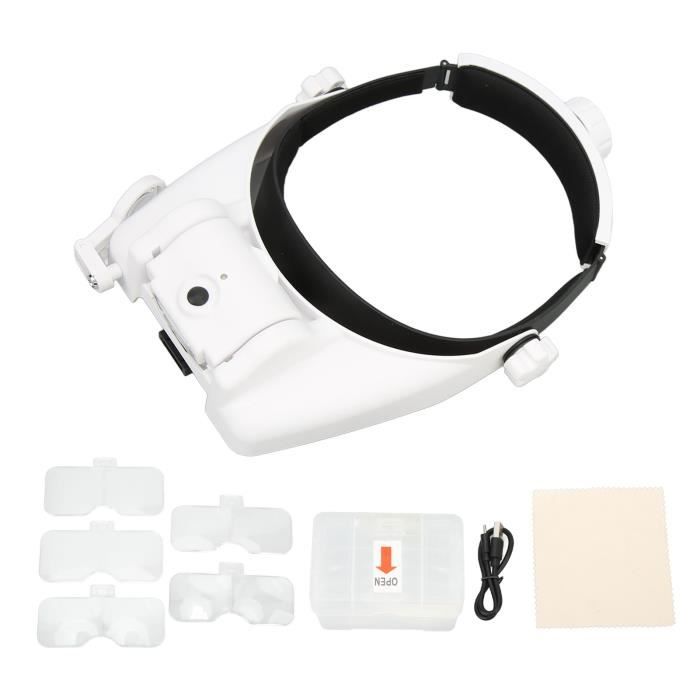 Loupe réglable Tête de Tête de Tête Loupe avec Lumière LED 8 X 15 X 23