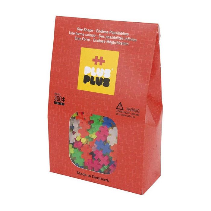 Jeu de construction mini néon - PLUS PLUS - Pack Mini Néon 300 pièces - Jouet à assembler - Dès 6 ans - Mixte