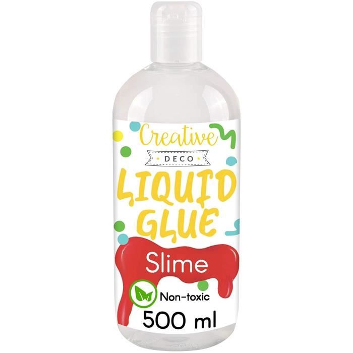 Colle Liquide pour Slime - Creative Deco - 500 ml - Pour Verre, Tissu,  Carton, Bois, Papier - Parfait pour Bricolage et Loisir Creat - Cdiscount  Beaux-Arts et Loisirs créatifs