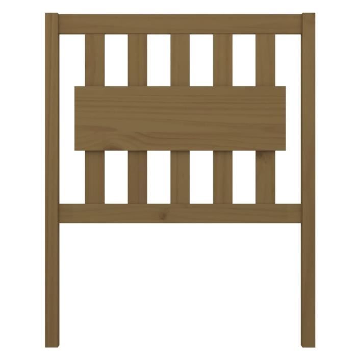 Tête De Lit En Pin Massif Marron Miel - 146x100 Cm, Style Rustique Et élégant Pour Chambre - 5