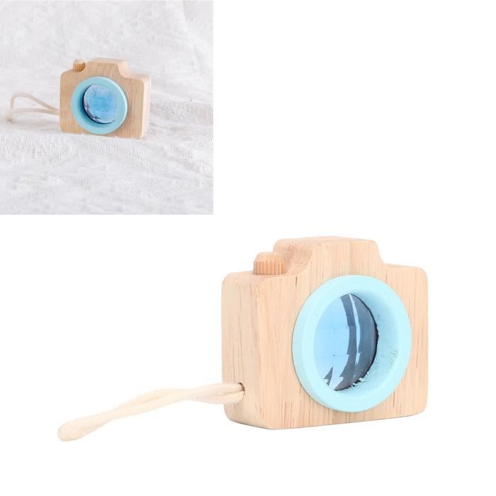 Caméra Kaléidoscope En Bois – Jouet Optique éducatif, Observation Colorée, Cadeau Anniversaire, Taille 11,8x11 Cm