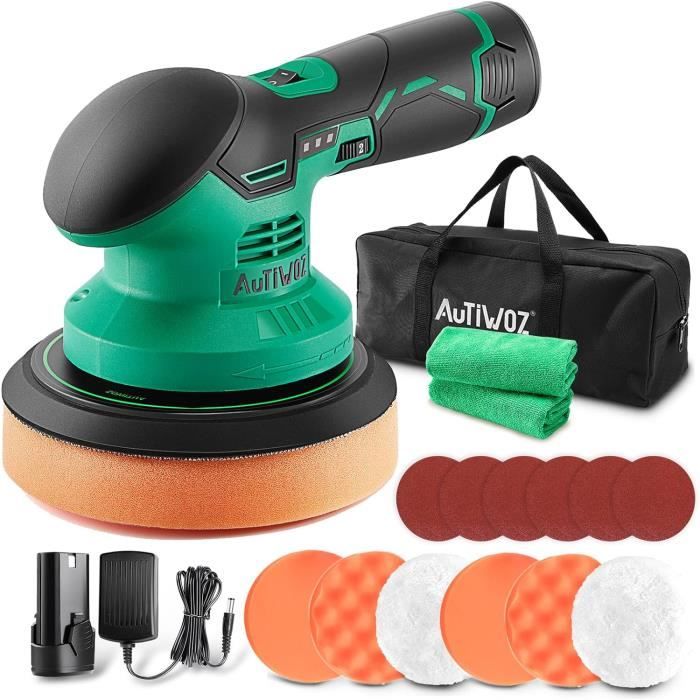 Polisseuse Voiture Sans Fil, 21V Lustreuse Orbitale Sans Fil
