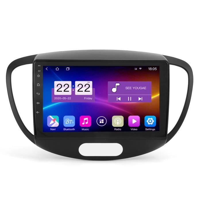 Garosa Autoradio Navigation multimédia de lecteur de voiture 9 pouces pour Android10.0 Blueteeth4.0 remplacement pour Hyundai I10