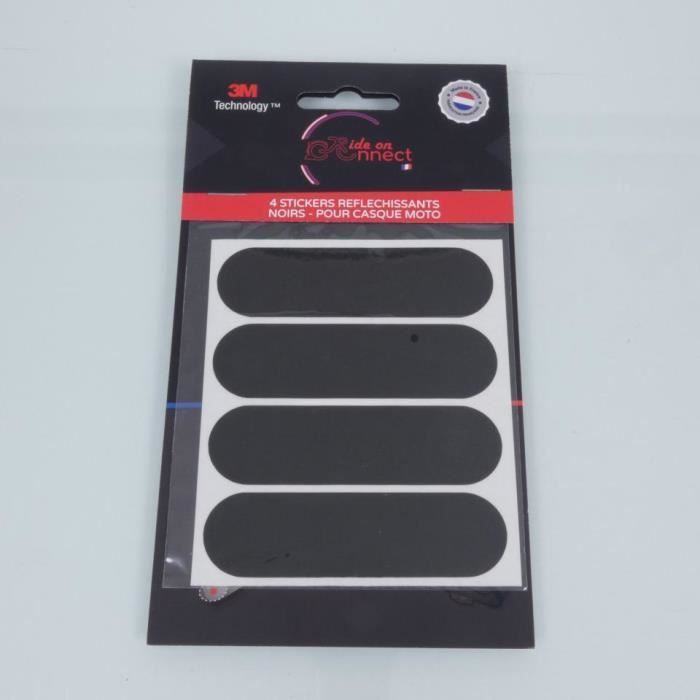 Autocollant sticker réfléchissant oblong noir pour casque moto scooter vélo Neuf Cdiscount Auto