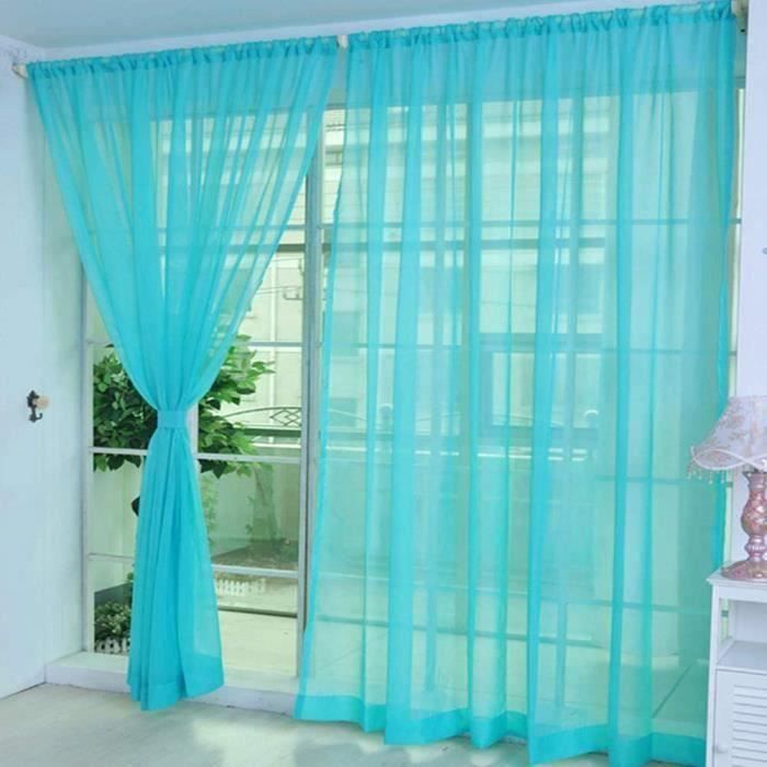 Lot De Rideaux En Voile Prêt à Poser FKL - Couleur Blanc Marron, Style Moderne, Largeur 250cm+