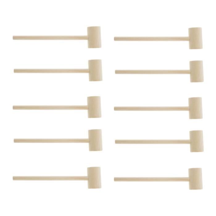 Lot De 6 Mini Marteaux En Bois Pour Enfants - Jouet éducatif De Martèlement - Pour Cuisine, Bricolage, Activités Créatives