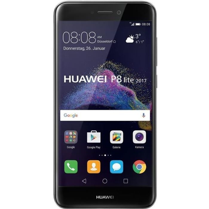 Vente T&eacute;l&eacute;phone portable HUAWEI P8 Lite 2017 Noir 16Go pas cher