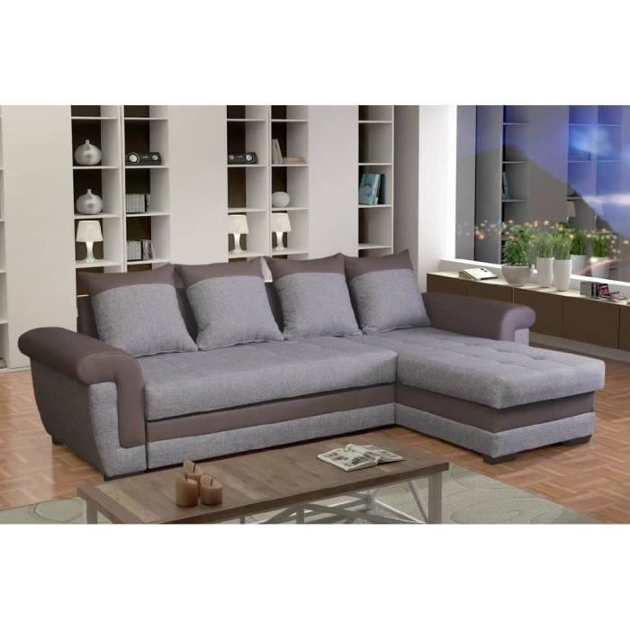 Canapé Dangle Convertible Droit Taupe Vegas