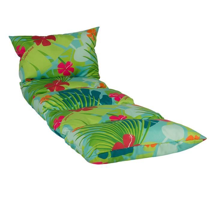 Coussin De Bain De Soleil Motif Flocons électro – Tissu Déperlant, Dimensions 180 X 56 X 10 Cm