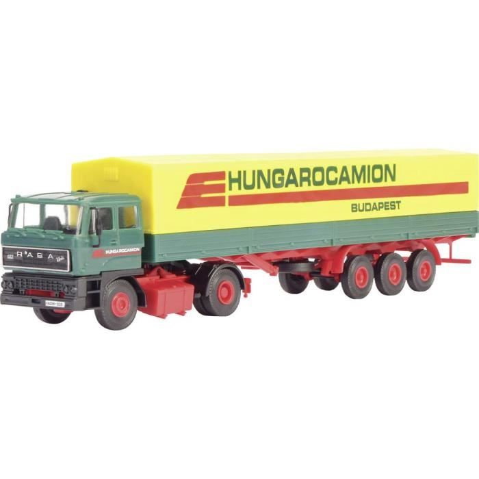 HERPA Camion RABA 4x2 Avec Remorque 3 Essieux – HUNGAROCAMION – 1/87 – Neuf