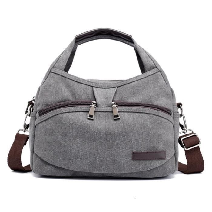 Sac en toile, sac à bandoulière pour femme, grand sac décontracté à Sac en toile, sac à bandoulière pour femme, grand sac décontracté à