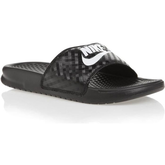 Claquettes NIKE BenassiI JDI Noir Mixte - Basse - Synthétique - Plat