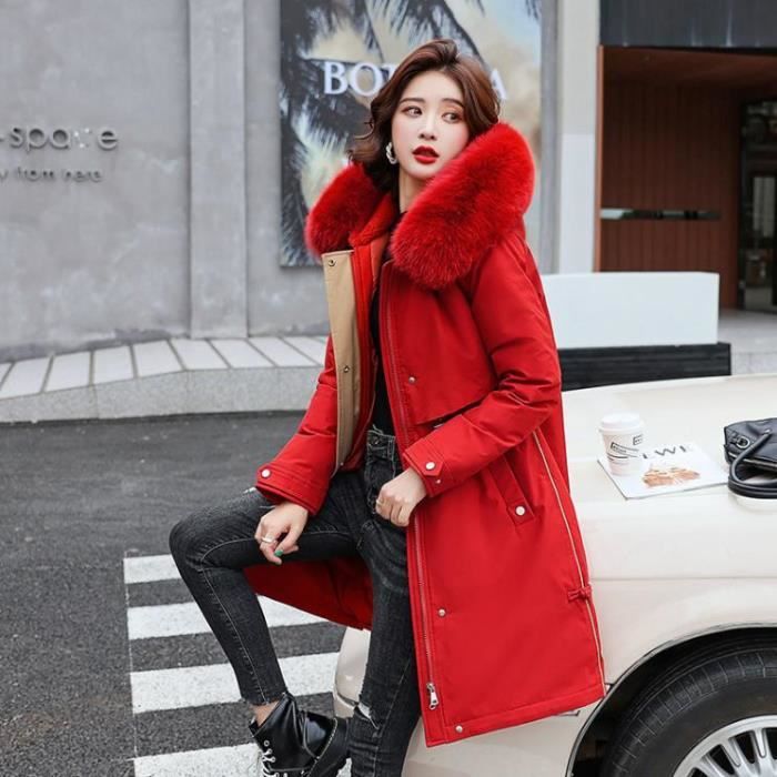 MANTEAU Femme Ample Grande Taille Garder au chaud Coton Taille