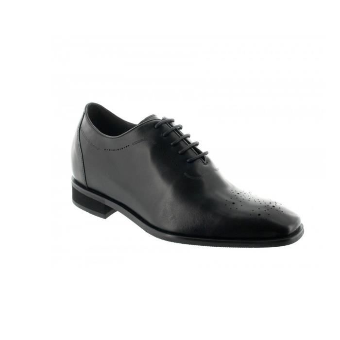 Chaussures rehaussantes noires Varallo +7.5cm pour homme - MARIO VERTULLI - modèle V309