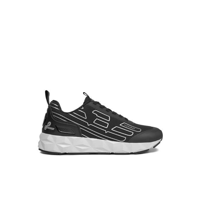 EA7 Sneakers basses logo - EA7 - Homme - Noir - Lacets - Plat