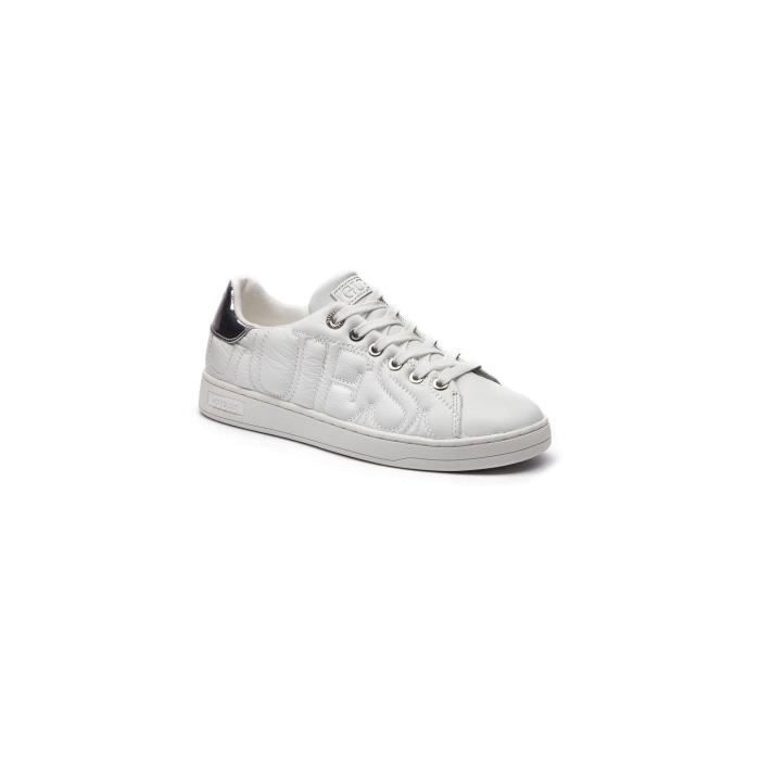 Guess Baskets Femme CESTIN3 Blanc Taille 35 Blanc Cdiscount Chaussures