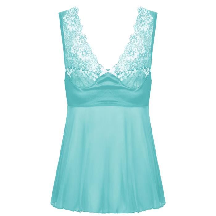 Lingerie Sissy Sexy Homme Robe de Chambre Transparente Pyjamas de Nuit