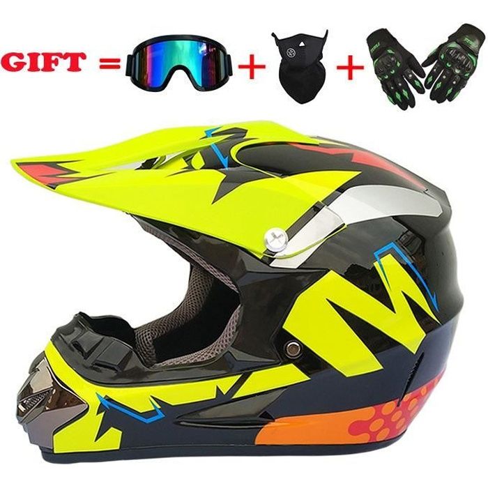 Casque Moto Cross Adulte de Marque luxe Casque hors route Casque vtt cool  Casque Intégral Casque de voiture électrique