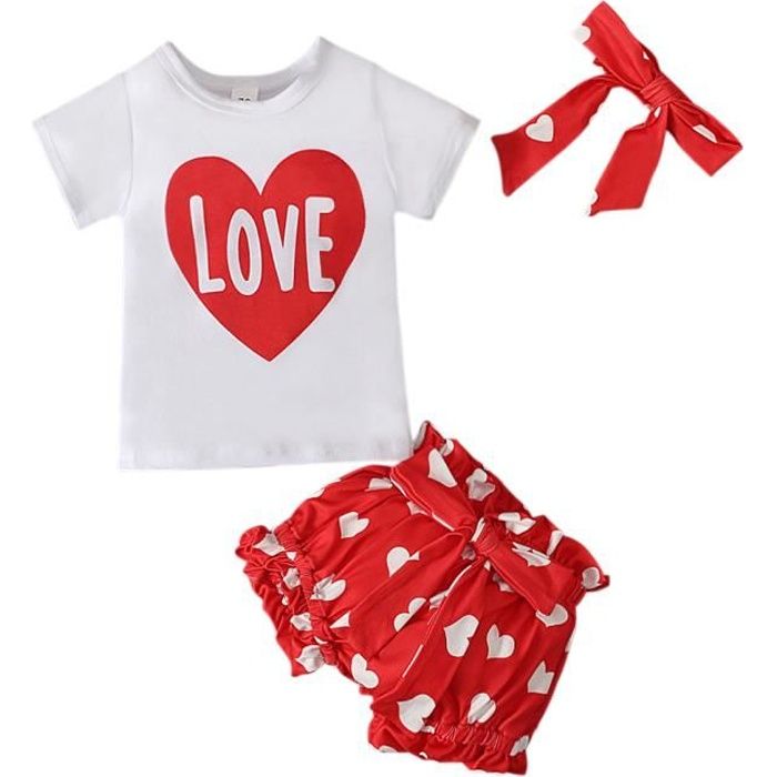 Ensemble jogging 2 pièces print Love pour bébé fille