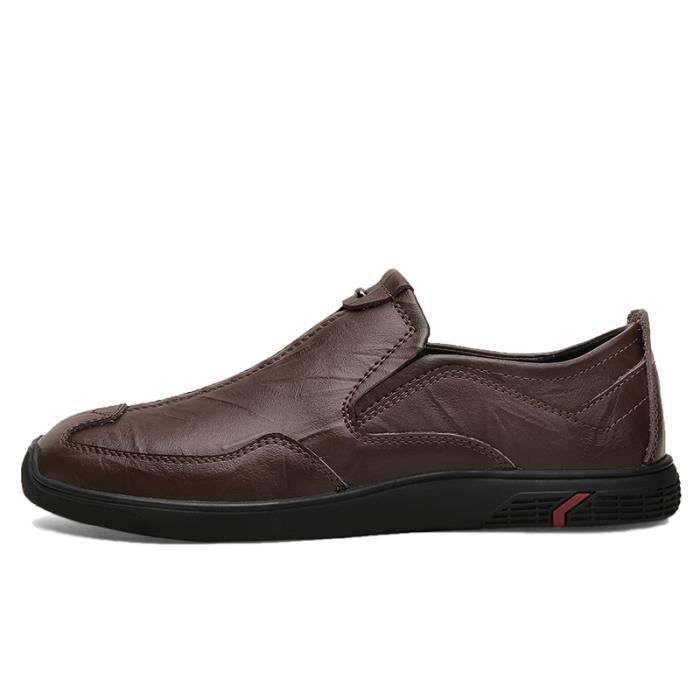 Chaussures Derby Homme Oxford Cuir Urbain – Élégantes Noir Ou Marron Foncé, Pointures EU 39 à 47