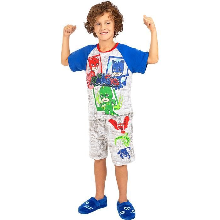 FUNIDELIA Pyjama Pyjamasques court enfant Les meilleurs produits derives offrir aux veritables fans Taille 7 9 ans Cdiscount Jeux Jouets