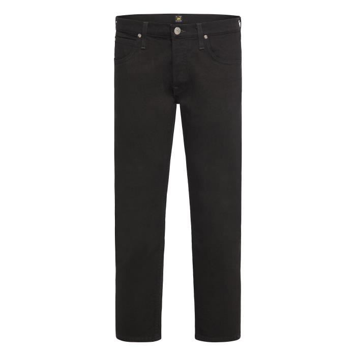 Jeans Lee Daren Zip Fly - Homme - Clean black - Coupe droite - Denim léger en coton biologique