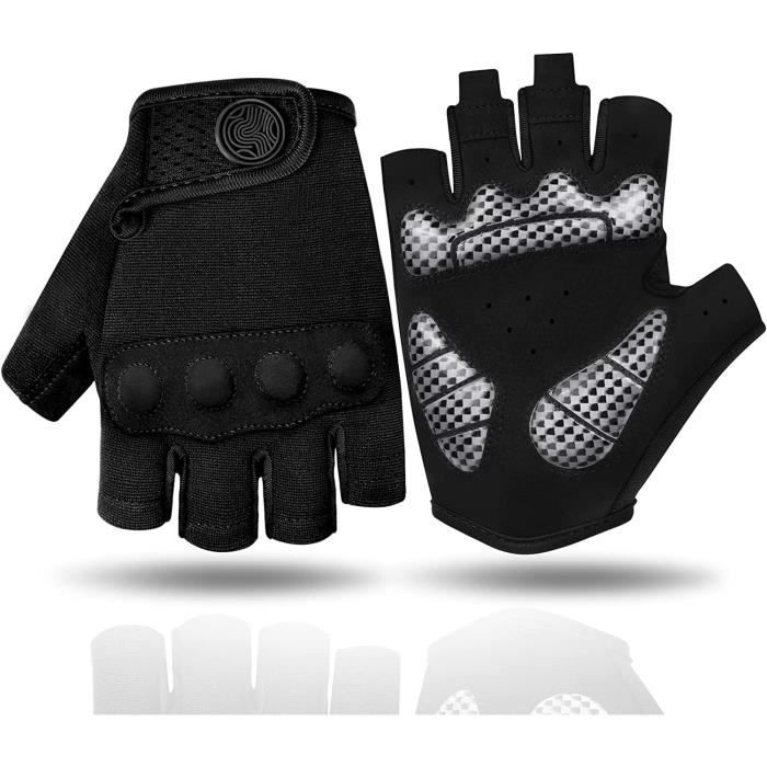 Gants de cyclisme antichoc avec coussin de GEL, demi-doigt, résistance au Sport, pour hommes et femmes, pour gymnastique, Fitness, vtt, été