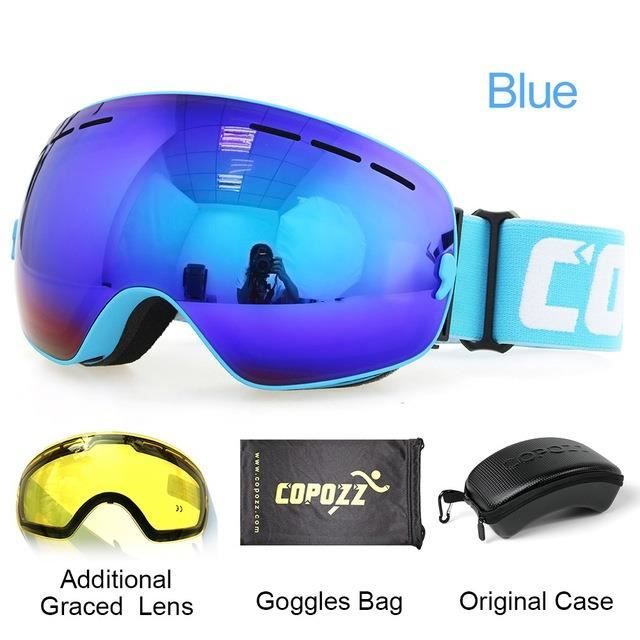 Masque De Ski OTG Avec Lentilles Rouges - Anti-buée, UV 100% - Compatible Lunettes De Vue Et Casque