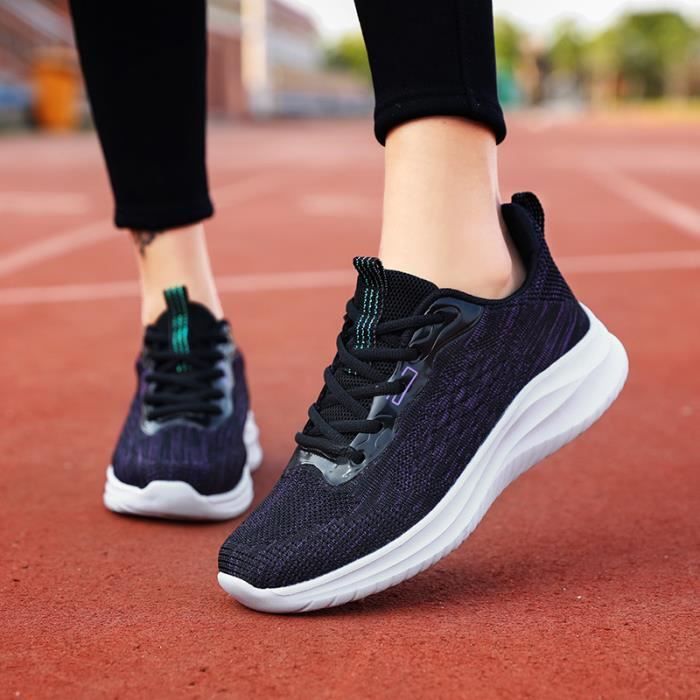 Basket Femme Sport en Maille Chaussures Sport Respirante Jogging Legerete Antiderapage