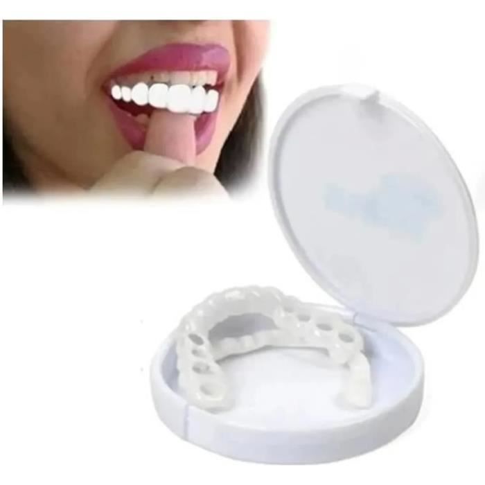 Silicone Sourire Bas Bas Faux Dents Placages Dents Couvre-dents Parfait pour Homme Et Femme Amovible Naturel