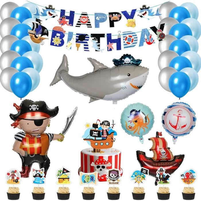 Guirlande de bannière de fête de Pirate, tourbillons suspendus, ballon de Pirate, fournitures de décoration de fête d'anniversaire sur le thème de Pirate 15 Guirlande de bannière de fête de Pirate, tourbillons suspendus, ballon de Pirate, fournitures de décoration de fête d'anniversaire sur le thème de Pirate 15