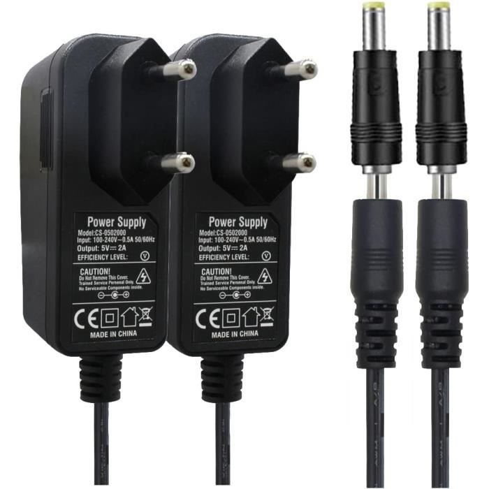 TOP CHARGEUR * Adattatore Caricatore Caricabatteria Alimentatore Uscita Output DC 5V 4A 4000mA 20W Certificazione CE Connettore: 3.5mm * 1.35mm Sostituisce 5V 1A / 1.5A / 2A / 2.5A / 3A / 3.5A / 4A