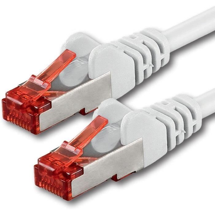 1X 30M Câble Patch Câble Réseau Cat 6 Cat6 Rj45 Sftp Blanc[J8249 ...