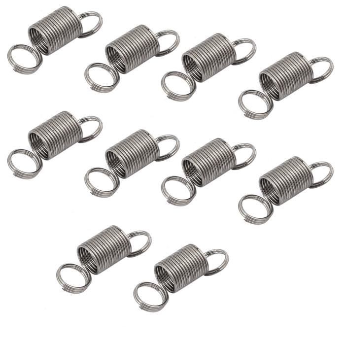 Qinggw 10pcs Blanc Galvanisé Ressort De Traction Avec Crochet Diamètre Extérieur 8 Mm Diamètre Fil 1 Mm Extension Ressort Longueur 20-60mm (Taille : 1 X 8 X 20mm