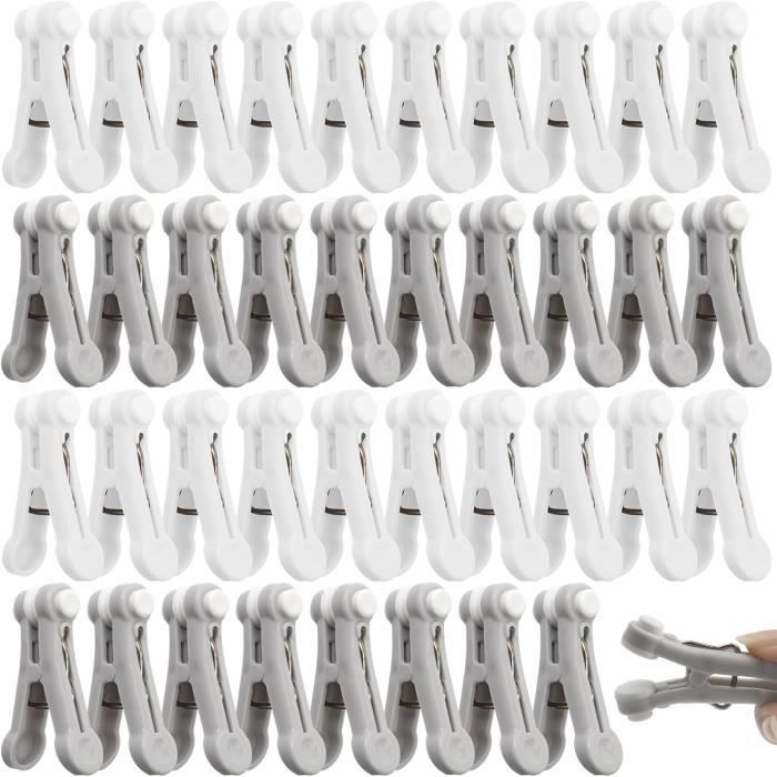Lot De 48 Pinces à Linge En Plastique Multicolores - Ressort Acier Fort - Pour étendoir, Vêtements, Serviettes