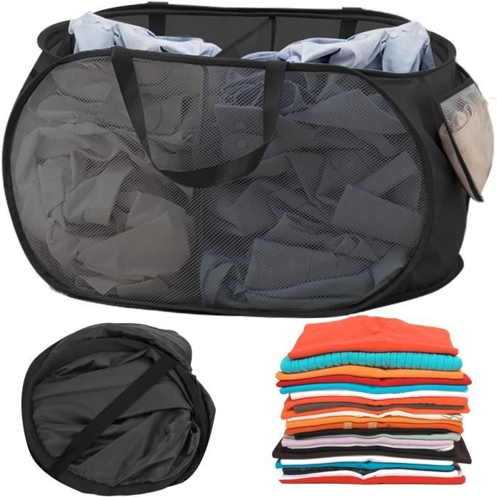 Grand Panier à Linge, Sac à Linge Pliable Avec Poignées En Corde Poubelle De Rangement Adaptee A Chambre A Coucher Buanderie Salle De Bain 98805147