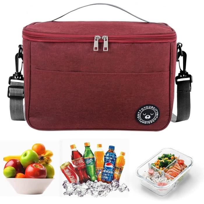 Sac Isotherme Repas 5L Noir - Lunch Box Étanche Et Portable Pour Bureau, École Et Pique-Nique