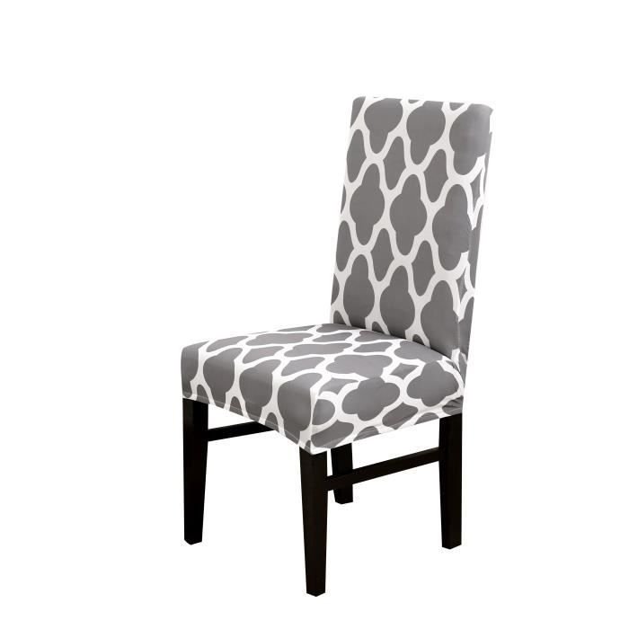 TEMPSA Housse Protection de Chaise Extensible Grise Amovible Pour Hôtel