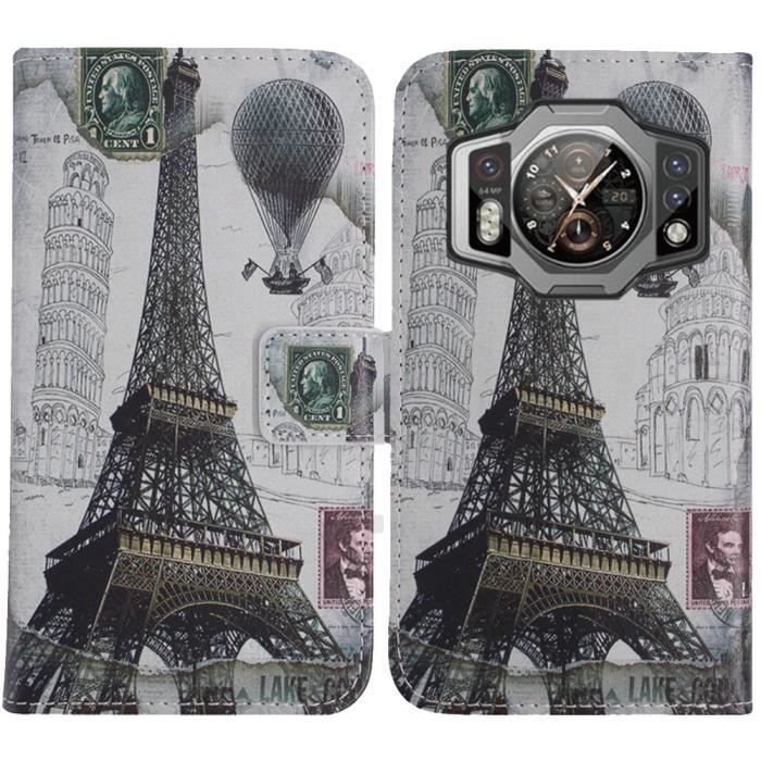 ILING Coque pour Oukitel C2, Élégante Fleurs et Animés Mignons Femme