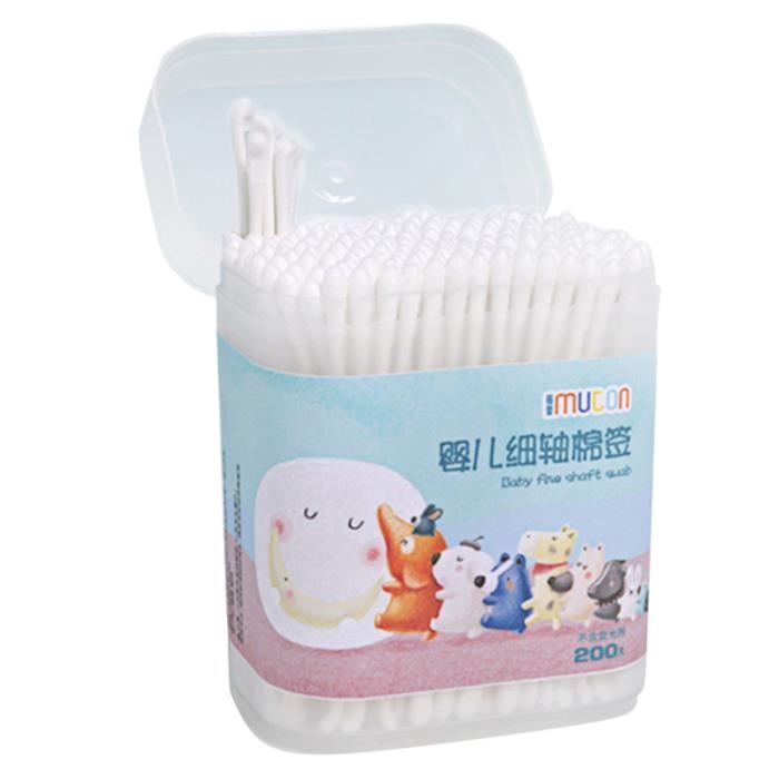 400 Pieces 2 Boites Tete Ronde Naturelle En Spirale Coton Coton Tige Bebe Ecouvillons Pour Bebe Coton Tige Cure Oreille Cdiscount Au Quotidien