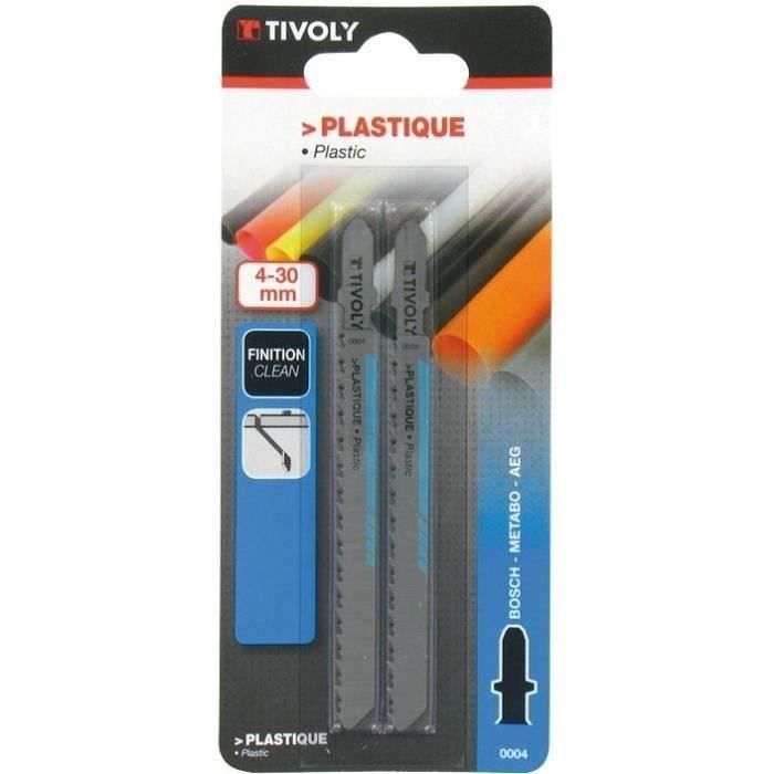 Lames scie sauteuse - TIVOLY - Bosch - spécial plastique - 2 pièces