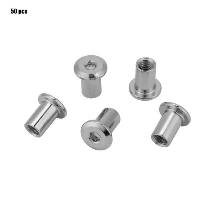 50 écrous à Six Pans M8x30mm Pour Meuble - Insert Bois - Uxcell
