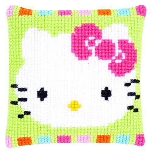 Vervaco Kit coussin au point de croix Eglise, Multicolore, 40.0 x 40.0 x 0.3 cm PN-0021806