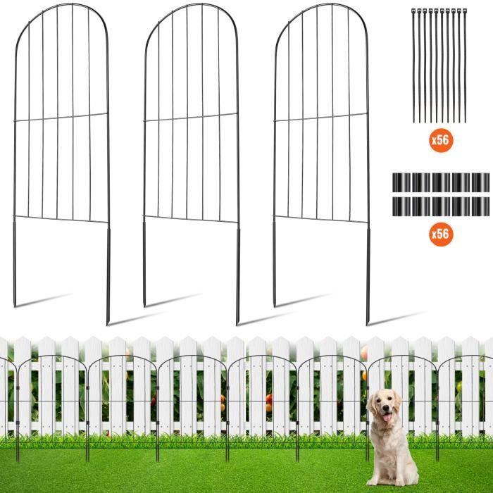 Clôture De Jardin En Métal Décorative Et Amovible - Pour Parterres, Protection Animaux (Chiens, Lapins)