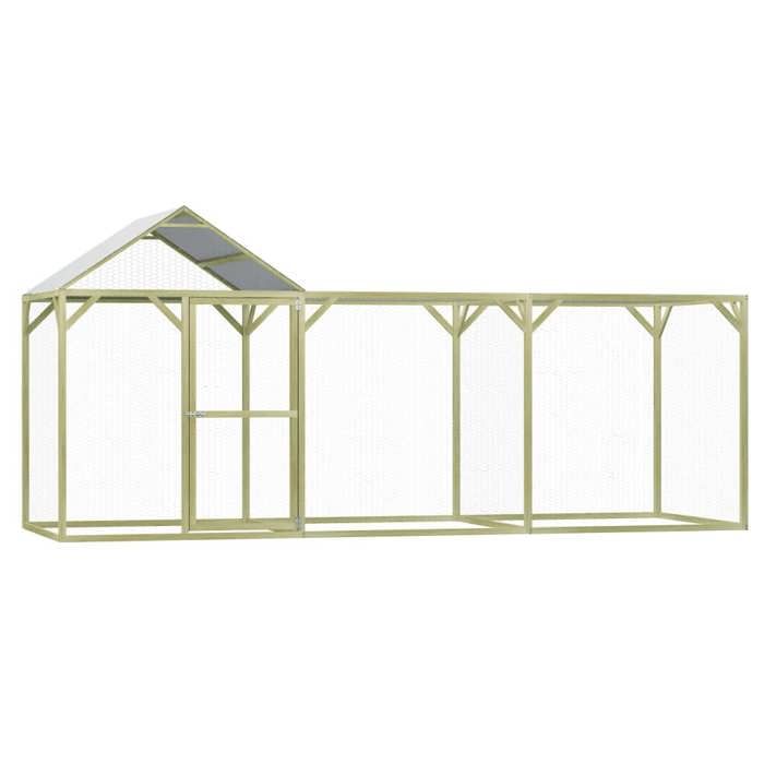 vidaXL Poulailler 4,5x1,5x2 m Pinède imprégnée