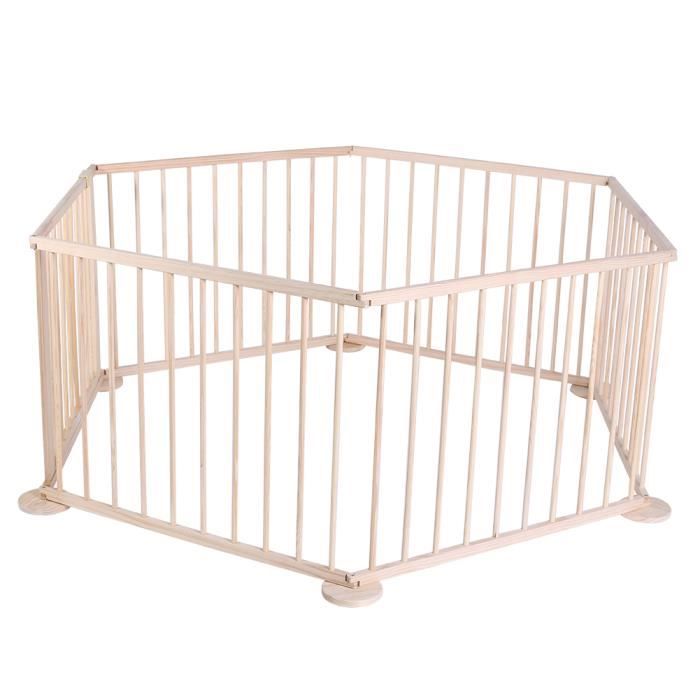 Barriere Et Parc Bebe 8 Cotes En Bois Cdiscount Puericulture Eveil Bebe