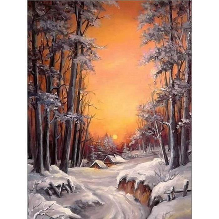 Peinture Par Numéros – Paysage 30x40 Cm, Kit Complet MegaCrea DIY, Neuf