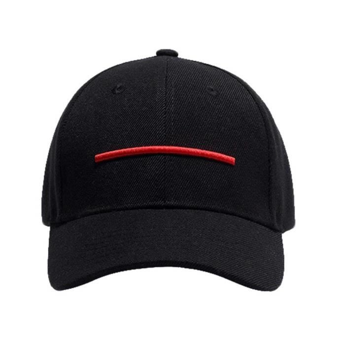 Casquette Homme Femme Arrière Fermé Visière Ronde Style Basic Classique Vintage Fitted Cap Noir